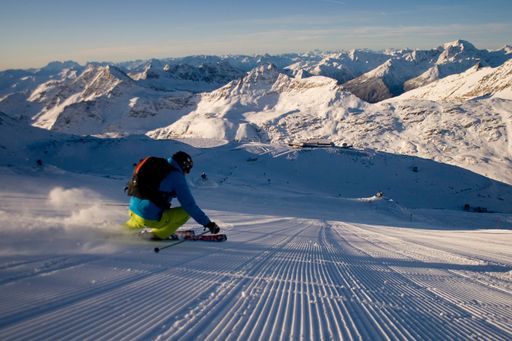 Abfahrt am Mölltaler Gletscher.