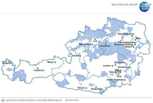 geografische Ausdehnung Klima- und Energie- Modellregionen