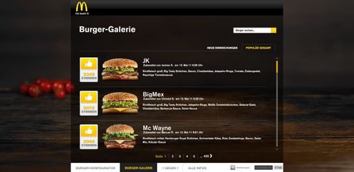 Vorschau Bild von Eigenen Burger bauen und Favoriten wählen.