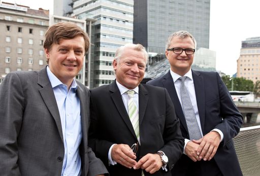  Im Bild v.l.n.r.: Mag. Markus Höfinger, Geschäftsführer der Wunderman PXP GmbH, Wolfgang Haf, CEO Wunderman Central Europe, Ricardo-José Vybiral, CEO Wunderman Germany & Austria und Geschäftsführer der Wunderman PXP GmbH