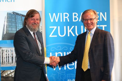  http://www.apa-fotoservice.at/galerie/1432
Im Bild vlnr.: Heinz Neumann (Architekt) und Georg Winckler
(Rektor der Universität Wien)