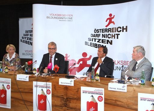  Im Bild v.l.n.R.:  Mlinar, Walser, Schilcher, Androsch