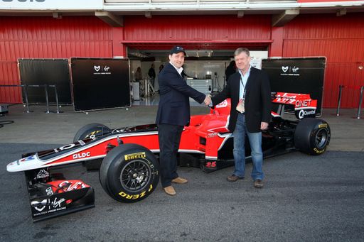 SMC University CEO Michael Schmelczer und Marussia Virgin Racing CEO Andy Web.