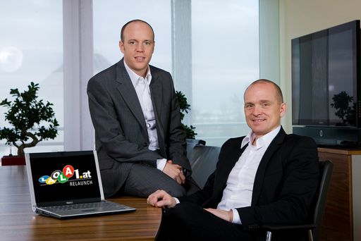 Rainer Geier (li.) und Karl Wieseneder (re.), beide Unternehmensgründer LAOLA1.at.