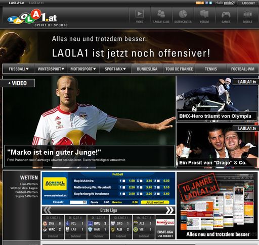 LAOLA1.at ab heute komplett neu