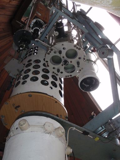 Fernrohr in der Sternwarte Sandl im Mühlviertler Kernland (Oberösterreich)