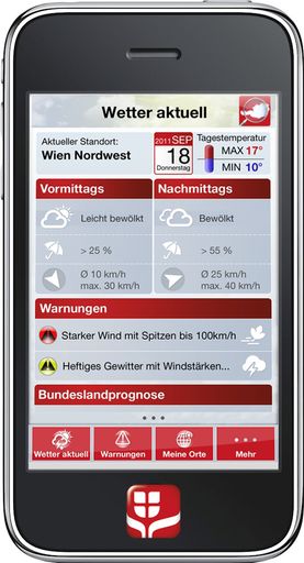 WetterService-App Wiener Städtische Versicherung neu