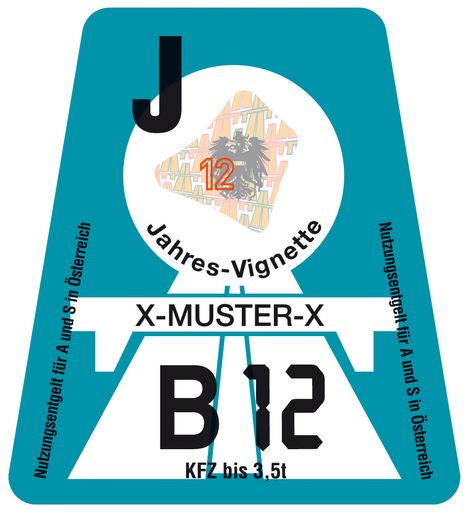 PKW-Muster-Jahresvignette 2012