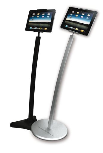  Der Eco Floor Stand von iPad Butler fixiert das iPad in Brusthöhe und lässt so einen Infoterminal mit angenehmer Bedienung entstehen.