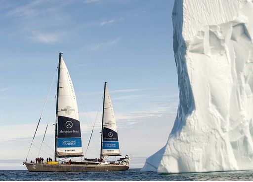 Die PANGAEA auf ihrer Expedition in Nunavut/Kanada.