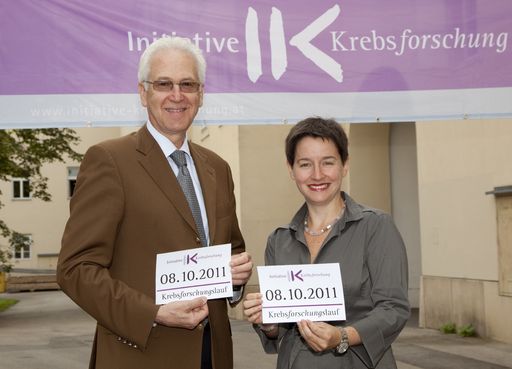 Gesundheitsstadträtin Sonja Wehsely und MedUni Wien-Rektor Wolfgang Schütz sind beim Krebsforschungslauf am 8. Oktober mit dabei.