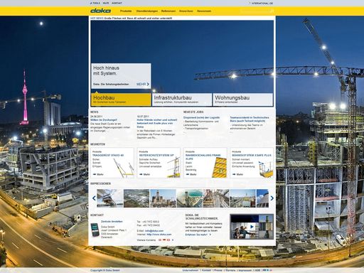 Mit dem Relaunch ihrer Website ist es der Doka Gruppe gelungen, branchenintern neue Maßstäbe zu setzen.