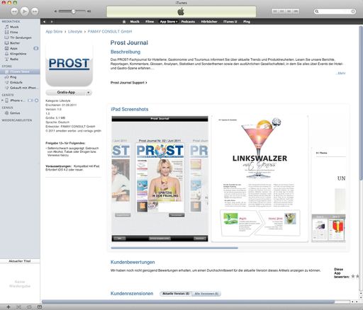 Vorschau Bild von PROST ist ab sofort gratis im App-Store erhältlich.