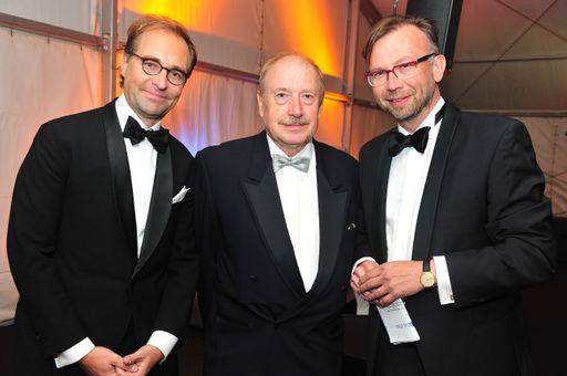 Die Veranstalter und Initiatoren des Ball Santé und Quality Leader Health Care v.l.n.r. Mag. Markus Buerger, MBA, Dr. Hugo Eberhardt (Vorstandsvorsitzender TÜV AUSTRIA), Mag. Roland Schaffler