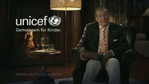 TV/Kino/Web-Spot mit Roger Moore zur neuen Kampagne von UNICEF Österreich: "Es war einmal ein Kind"