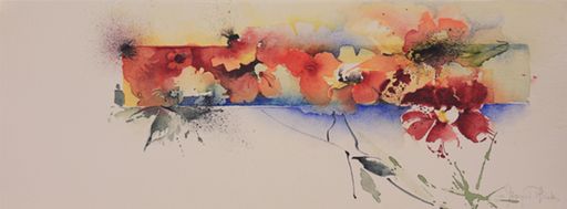 Vorschau Bild von Mit der Vernissage von Margot Pfister feiert die neuadaptierte Weinstube im Grand Hotel Europa ihr Debut als Ort für Vernissagen. Das ausgezeichnete Ambiente im Grand Hotel Europa bringt die illustre Farbwahl und die berauschende Vielfalt der Vegetation in den Blumenbildern von Margot Pfister besonders gut zur Geltung.