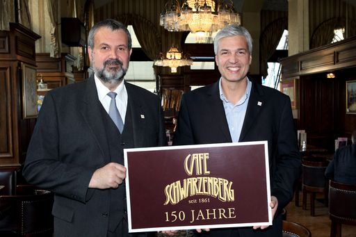 Herbert Fuchs (Geschäftsführer GOURMETGROUP) & Alfred Altenburger (Betriebsleiter Cafe Schwarzenberg)