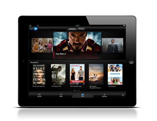 Ab sofort Filme via Sky Go auf Abruf auf dem iPad