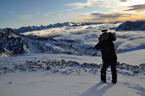 Vorschau Bild von 21 TV-Stationen aus Österreich, Deutschland, der Schweiz, Tschechien und Polen sendeten vom 13. bis 15. Oktober traumhafte Wetterbilder aus Sölden an ein Millionenpublikum.