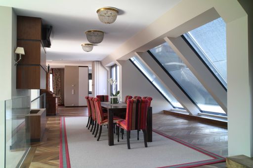 Esszimmer im Dachgeschoss.