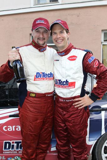 Damian Izdebski (Firmengründer und Rallye-Fahrer, DiTech), Beppo Harrach (Rallye-Fahrer, DiTech-Racingteam)