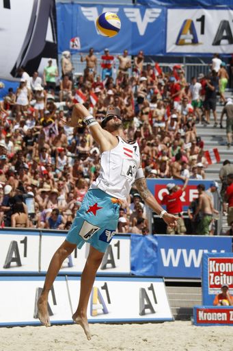 Clemens Doppler beim A1 Beach Volleyball Grand Slam presented by VOLKSBANK