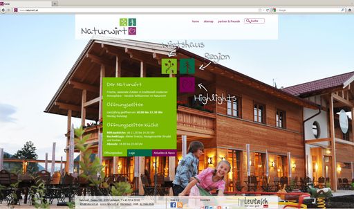 Vorschau Bild von Die neue CI des Betriebes zieht sich wie ein roter Faden durch die neue Website www.naturwirt.at, konzeptioniert und programmiert von Web-Style in Mieming.