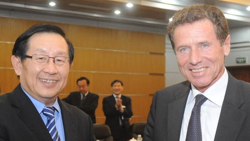 Wissenschafts- und Forschungsminister Karlheinz Töchterle mit Wan Gang, Wissenschafts- und Technologieminister der Volksrepublik China