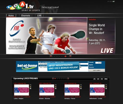 In Wr. Neudorf findet von Donnerstag, den 24., bis Sonntag, den 27.11., die Racketlon Weltmeisterschaft statt. Auf www.laola1.tv können alle Racketlon-Fans LIVE dabei sein, wenn die weltbesten Spieler ihr Können mit den Rackets unter Beweis stellen.