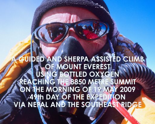 Gipfelsieg am Mount Everest: Hamish Fulton entschied den Fotobewerb von Berg.Welten 2010 mit diesem Foto für sich.