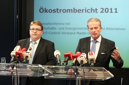 Energieminister Reinhold Mitterlehner und E-Control Vorstand Martin Graf