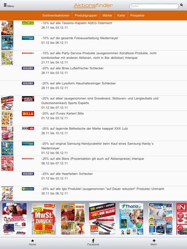 Vorschau Bild von Die beliebten Sortimentsaktionen sind auch auf der App jederzeit abrufbar.