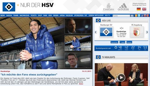Die von LAOLA1.tv produzierte Website www.hsv.de wurde zur besten Sport Website 2011 gewählt. Damit hat der Hamburger Sportverein den Titel aus dem Vorjahr bei Deutschlands wichtigster Auszeichnung für Websites erfolgreich verteidigt.