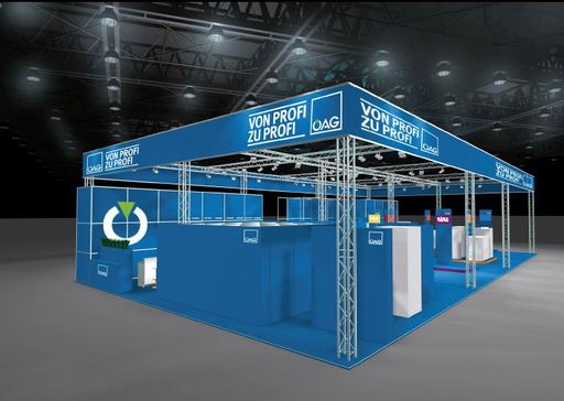  Der 350 m2 ÖAG Messestand auf der Aquatherm 2012.