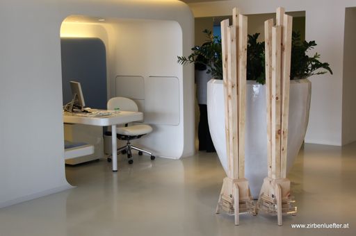 "Officebereich" - Der Lanserhof hat den ZIRBENLüfter 2 Monate in den verschiedensten Räumlichkeiten getestet und die Wirkung ermittelt.