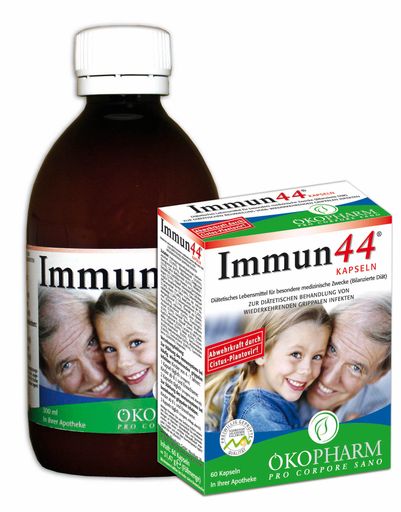 Immun44(R) Saft und Kapseln.