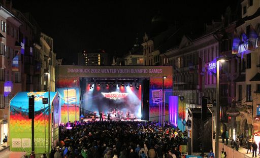 Vielseitiges Rahmenprogramm bei den YOG 2012. Hier: Music Festival powered by Samsung.