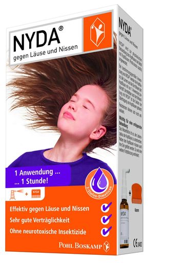 Mit modernen Kopflausmitteln auf Dimeticon-Basis, wie z. B. NYDA(R), lassen sich Kopfläuse effektiv behandeln.