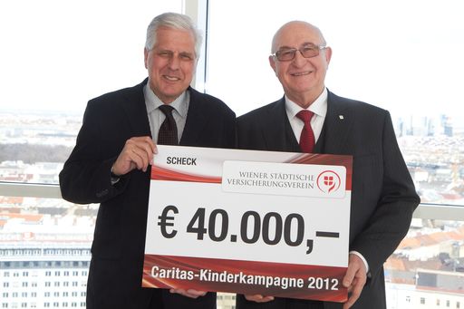 http://www.apa-fotoservice.at/galerie/2762/
Im Bild v.l.n.r. Präsident Franz Küberl, Caritas Österreich und Vorstandsvorsitzender Dr. Günter Geyer, Wiener Städtische Wechselseitige