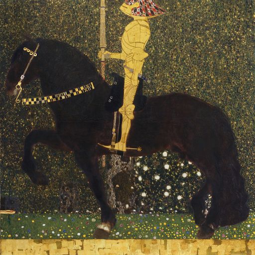 GUSTAV KLIMT (1862-1918)
"Der goldene Ritter"
(Das Leben ist ein Kampf), 1903
The Golden Knight (Life is a Battle)
Öl auf Leinwand / Oil on canvas
103,5 x 103,7 cm
Aichi Prefectural Museum of Art, Nagoya