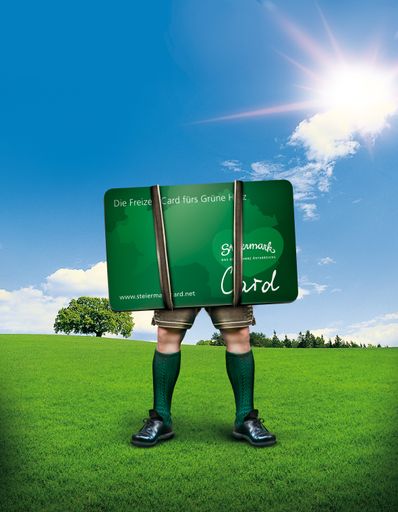 Die neue Steiermark-Card, die Freizeit-Card fürs Grüne Herz, ermöglicht nach der "All inclusive-Idee" Eintritte in über 80 steirische Ausflugsziele. Erhältlich ab sofort in über 350 Verkaufsstellen.