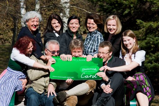 Vorschau Bild von Die Steiermark-Card versteht sich vor allem als Marketingplattform für die Ausflugsziele und wird als unabhängiger Verein geführt. Am Foto das Team rund um die Steiermark-Card.