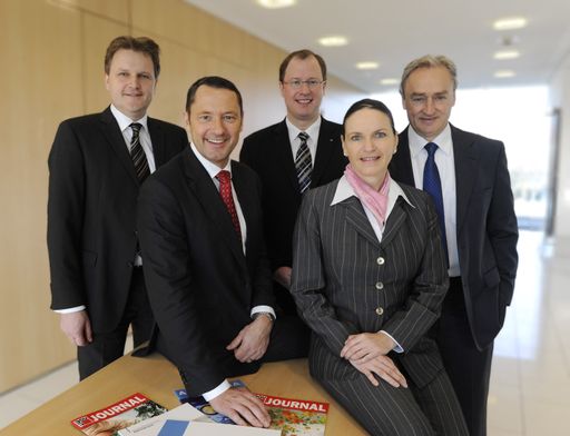 Im Bild v.l.n.r. Mag. Hannes Gailer, Dr. Hubert Mattersdorfer, Dr. Jürgen Miethlinger, Doris Strohmaier und DI Dr. Wolfgang Mayr-Knoch.