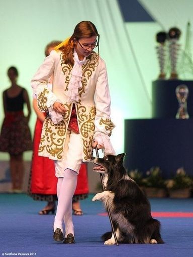  Birgit Gragober & Bordercollie "Luna" in Show-Action