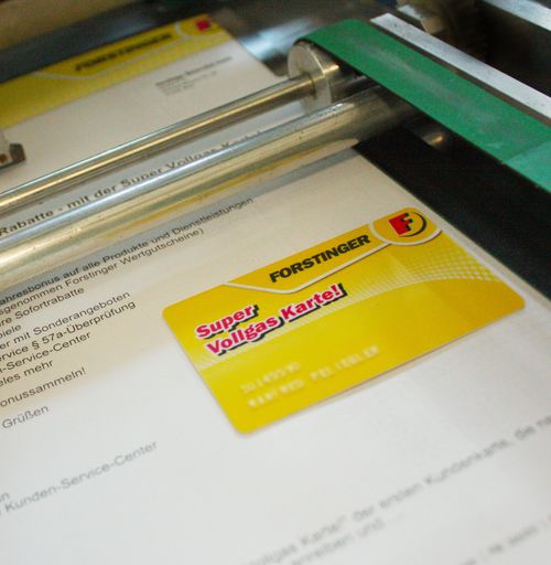 Vorschau Bild von Brief mit aufgespendeter Kundenkarte