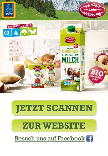Mit der neuen "Zurück zum Ursprung"-App Infos über Hofer Bio-Lebensmittel abrufen