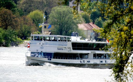 MS Austria auf Frühlingsfahrt.