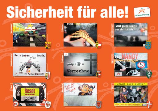 Die neun Landessieger von "Sicherheit für alle 2012"