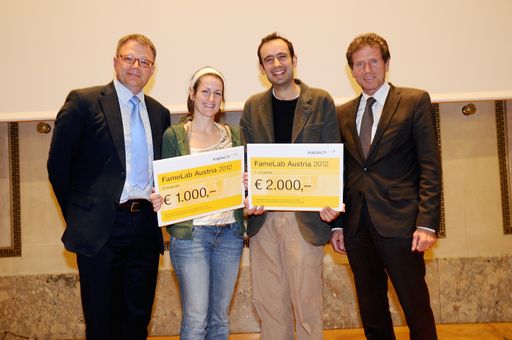 Karlheinz Töchterle mit Martin Eder von der Kapsch Group sowie Maria Bauer und Didac Carmona