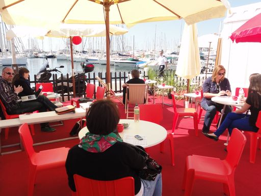  Terrasse des Pavillons der "AUSTRIAN Film Commissions & Funds" in Cannes